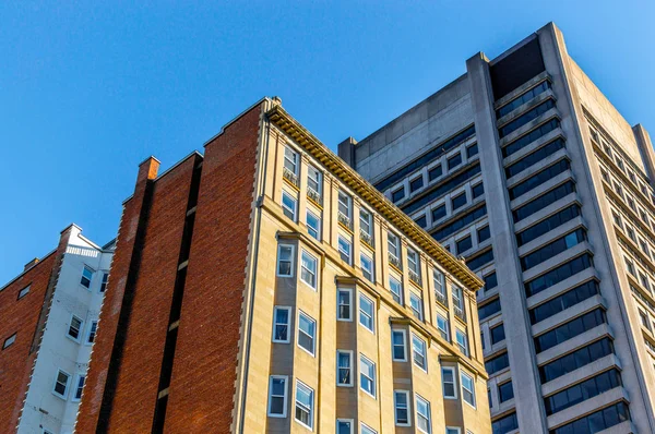 Casas Viejas Nuevas Con Enormes Ventanas Montreal Centro Canadá — Foto de Stock