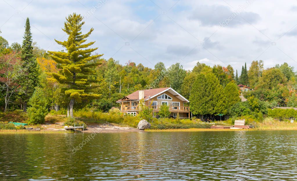 Holiday apartment - wooden cottage in forest in Quebec, Canada