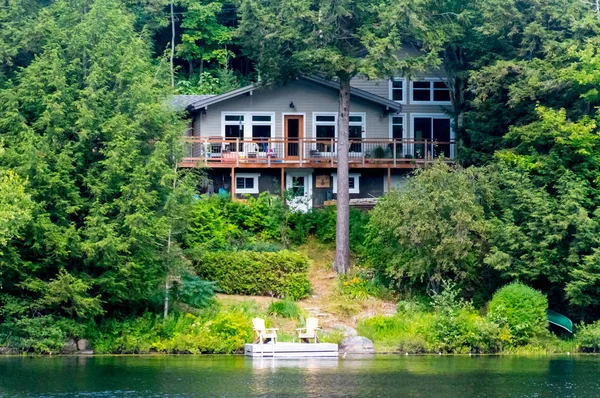 Ferienwohnung Hölzernes Haus Wald Quebec Kanada — Stockfoto