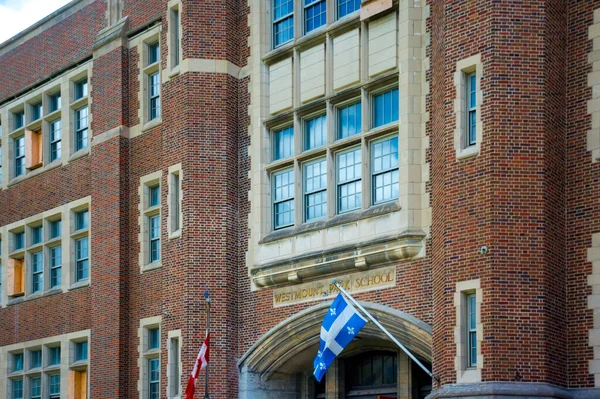 Budynek Szkoły Podstawowej Westmount Park Montreal Kanada — Zdjęcie stockowe