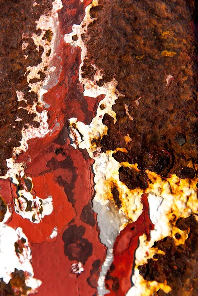 Старовинна Металева Поверхня Пофарбована Кості Іржавіла — стокове фото