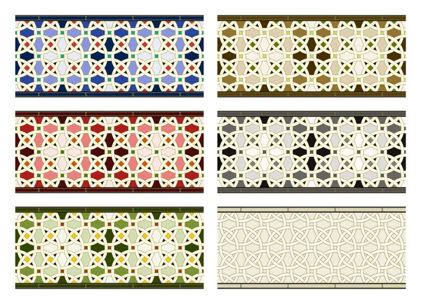 Azulejos árabes patrón sin costura — Vector de stock