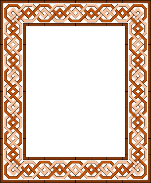 Cadre rectangulaire blanc arabe — Image vectorielle