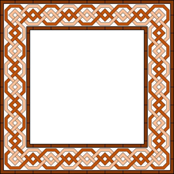 Cadre carré blanc arabe — Image vectorielle