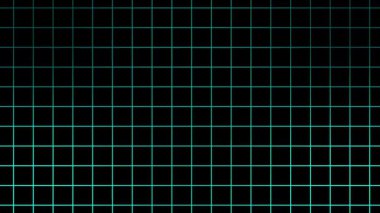 Siyah arkaplan 4K üzerinde mavi hareketli ızgara canlandırması