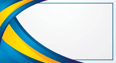 Soyut sarı mavi kıvrımlı kenar kenarı olan sertifika arkaplanı
