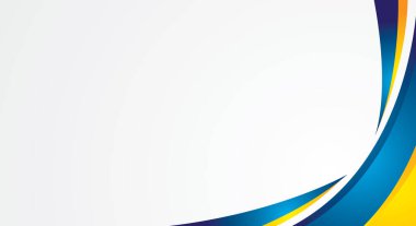 Modern mavi ve sarı soyut beyaz arkaplan