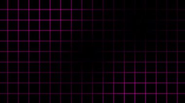 Siyah arkaplan 4K üzerinde mor hareketli ızgara canlandırması