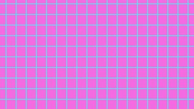 Pembe arka planda mavi hareketli ızgara animasyonu. 4K hareket grafik ögesi.