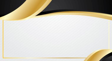 Sertifika şablonu için siyah altın dalgalı lüks arkaplan