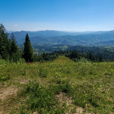 Vitosha Dağı 'nın muhteşem manzarası, Sofya Şehri Bölgesi, İspanya
