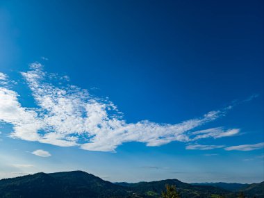 Mavi gökyüzü ve beyaz bulutlar