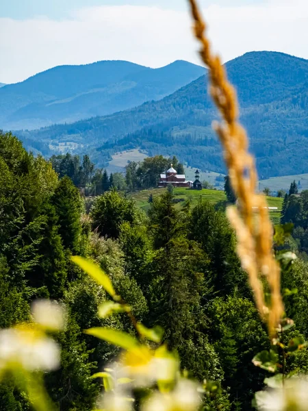 Dağ sırası olan güzel bir manzara.