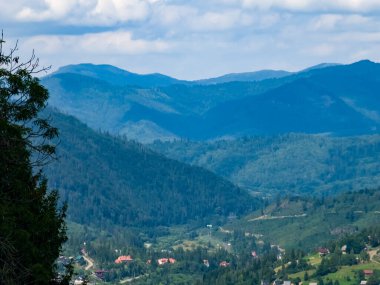 Yazın Karpatlar 'da dağ manzarası