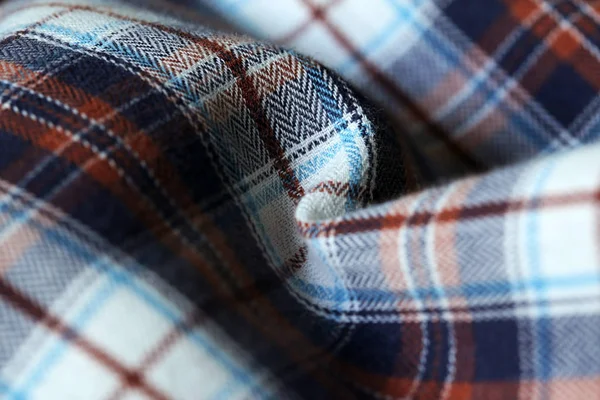 close up detail pattern of checkered men\'s shirt