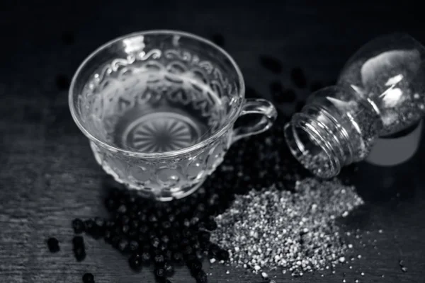 Tea Fekete Bors Piper Nigrum Nyers Fekete Bors Por Közelről — Stock Fotó