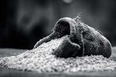 Ham organik beyaz mercimek, gunny çantaya vigna mungo.