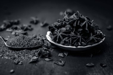 Anason ve kaşık kuru otlar yakın çekim