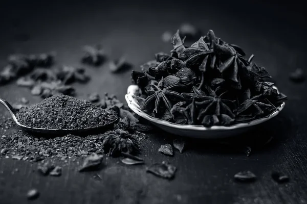 Anason ve kaşık kuru otlar yakın çekim