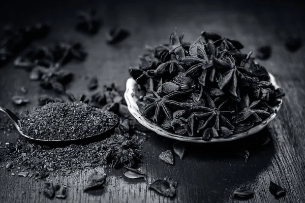 Anason ve kaşık kuru otlar yakın çekim