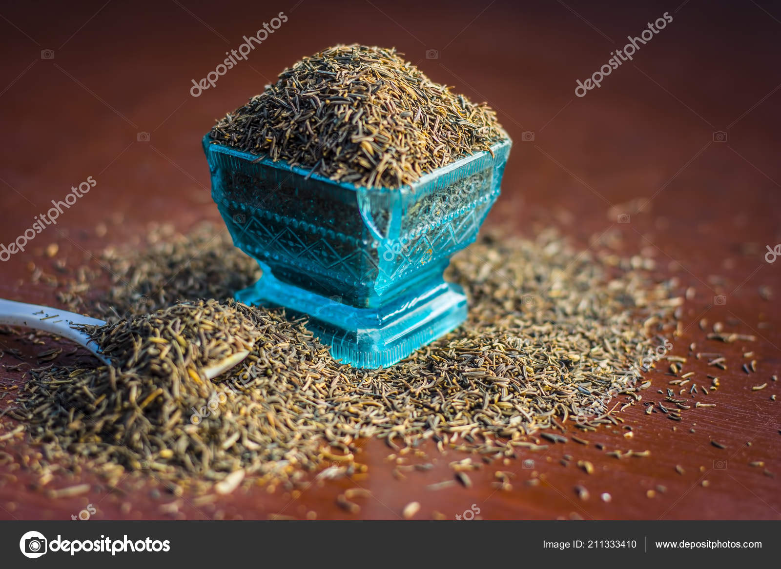 Close Raw Shah Zeera Shah Jeera Caraway Seeds Bowl Wooden Stock Photo Image By C Mirzamlk 211333410
