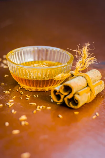 Cumin Zeera Water Some Cinnamon — Stock Photo, Image