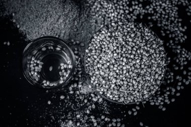 Su, toz ve kişniş görünümü kapatın.