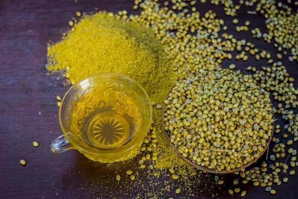  kişniş, çay kapatır görünümü