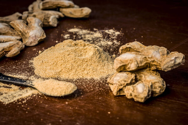 Close up view of Extracted water of dried ginger 