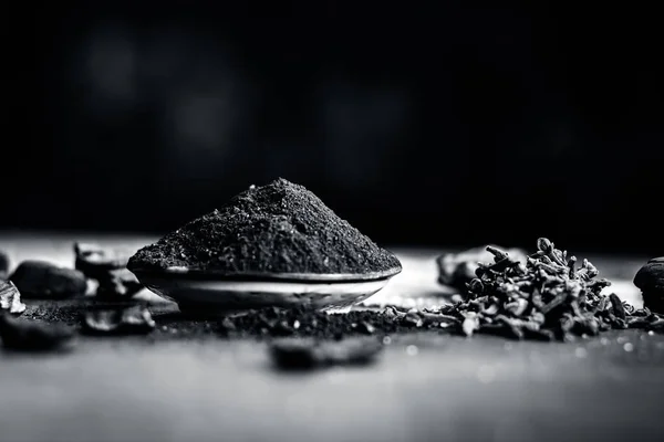 Polvo Carbón Con Carbón Crudo Clavo Olor — Foto de Stock