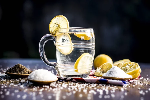 Close Van Indiase Meest Populaire Drank Zomer Nimbu Pani Nimbo — Stockfoto