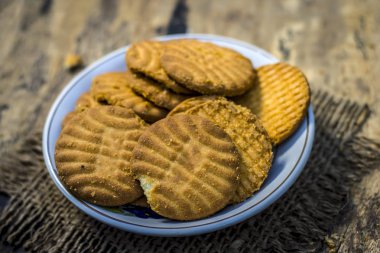 Kadar lezzetli ev yapımı taze pişmiş kurabiye görünümü Kapat