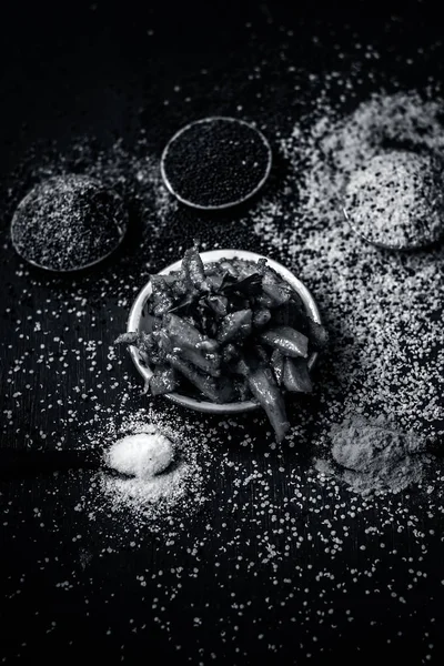 Close Popular Indian Cucumber Pickle Ingredients — Stock Photo, Image