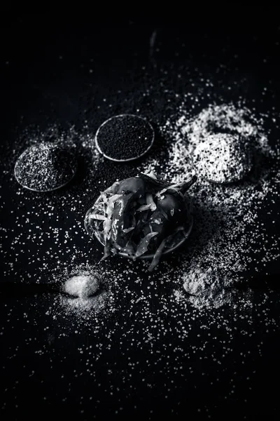 Traditional Indian Cabbage Pickle Spices Table — Stock Photo, Image