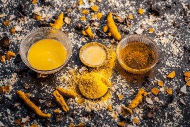 Ayurvedik tedavi malzemelerin yakın çekim 