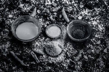 Ayurvedik tedavi malzemelerin yakın çekim 