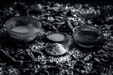 Nohut unu bal ve baharat tablo ile yakın çekim