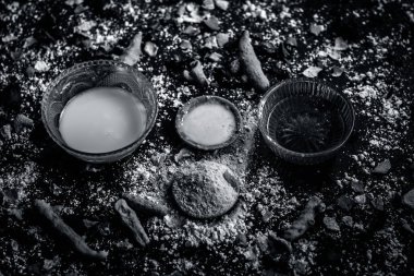 Nohut unu bal ve baharat tablo ile yakın çekim