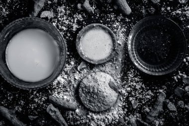 Nohut unu bal ve baharat tablo ile yakın çekim