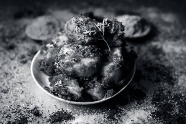 Hint meze yemek Teekha Laal Soliman.rwash yakın çekim 