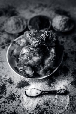 Hint meze yemek Teekha Laal Soliman.rwash yakın çekim 