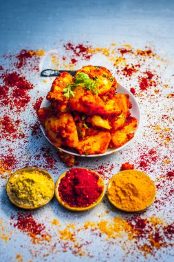 Hint meze yemek Teekha Laal Soliman.rwash yakın çekim 