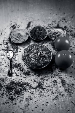 Hint domates chutney ile baharat masada, yakın çekim