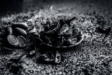 Popüler Hint kabak turşu baharatlar ile yakın çekim