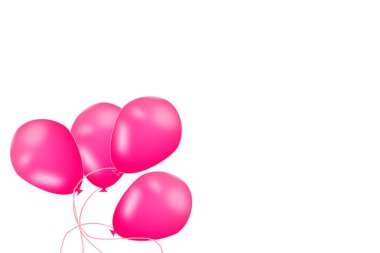 Beyaz arka plan üzerinde renkli hava balonları