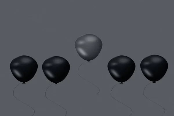Cyfrowa Tapeta Ilustracja Balonami Powietrza — Zdjęcie stockowe