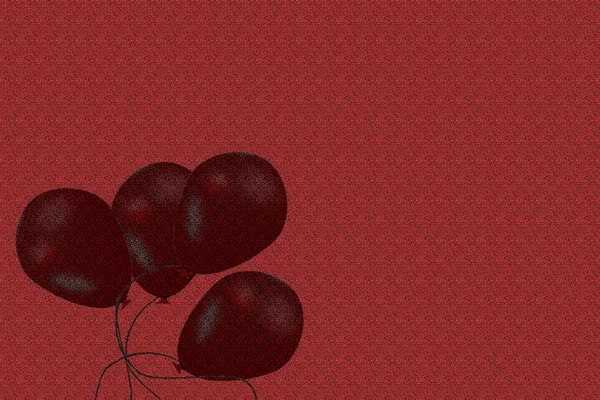 Rode Ballonnen Rode Achtergrond — Stockfoto
