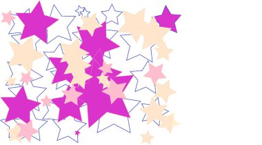 Beyaz zemin üzerine pembe ve beyaz renkli yıldız