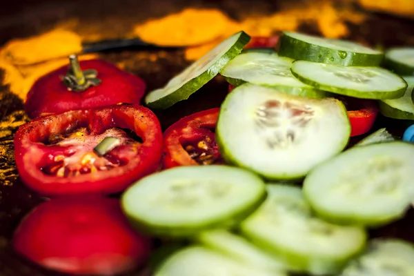 Detailní Záběr Ingrediencí Pro Face Pack Syrové Čerstvé Zeleniny — Stock fotografie