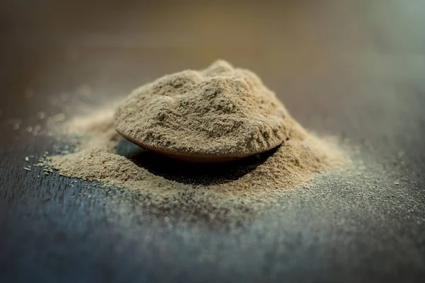 Close Cowhage Herb Powder Wooden Table — Stock Photo, Image